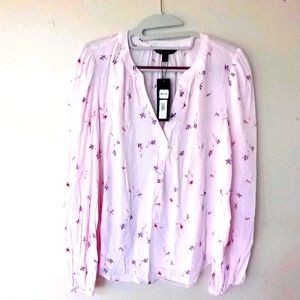 NWT Banana Republic Top Shirt Blouse Pink Size S
